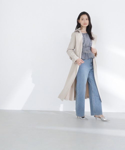 NATURAL BEAUTY BASIC（ナチュラルビューティーベーシック）の「◇シアーギャザーペプラムブラウス（シャツ/ブラウス・レディース・ブラック系その他/ピンク/オフホワイト/チャコールグレー・SMALL/MEDIUM）」の14枚目の写真