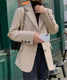 シングルブレスト厚手ジャケット