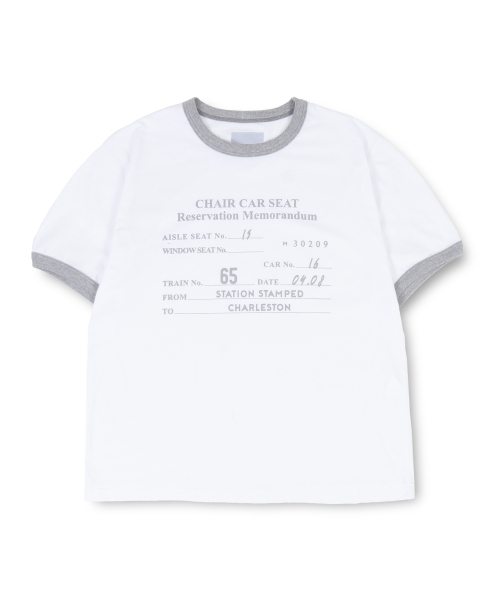 MUDSALT(マッドソルト)の「CHARLESTON リンガーTシャツ ホワイト(グレー)(Tシャツ/カットソー・メンズ・その他・1/2/3)」の1枚目の写真