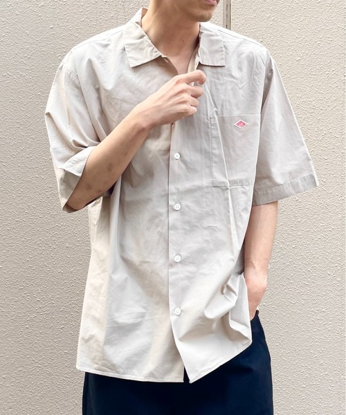 DANTON/ダントン コットンポプリン ショートスリーブワークシャツ