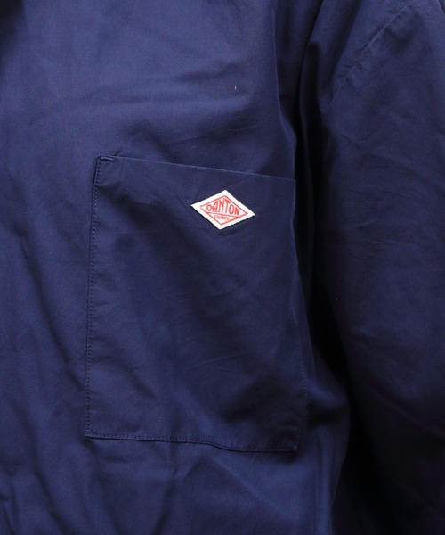 DANTON(ダントン)の「DANTON/ダントン コットンポプリン ショートスリーブワークシャツ SHORTSLEEVE WORK SHIRT DT-B0049 CPL(シャツ/ブラウス・メンズ・ネイビー/グレイッシュベージュ・42/40)」の8枚目の写真