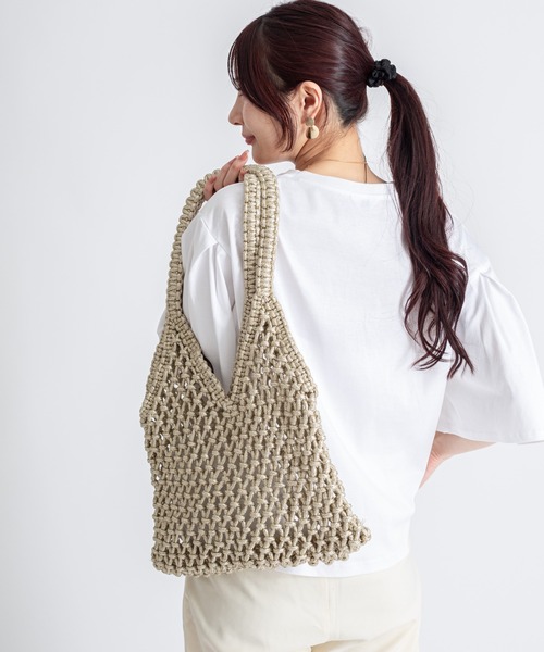 The Bagmati（ザバグマティ）の「【THE BAGMATI/ザ・バグマティー】かごバッグ　メタリックコード（かごバッグ・レディース・シルバー/ホワイトゴールド/ブラック・FREE）」の13枚目の写真
