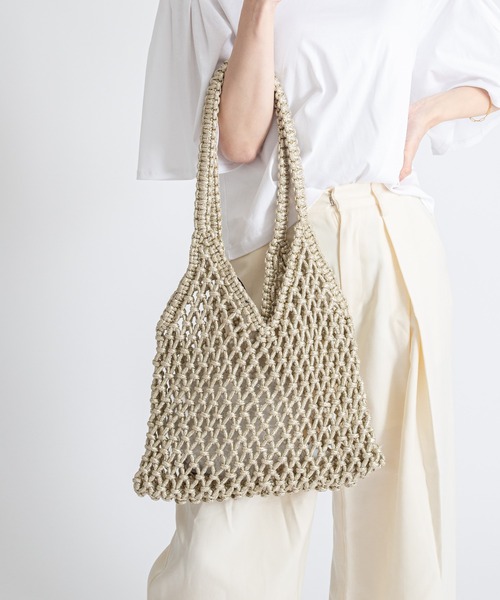 The Bagmati（ザバグマティ）の「【THE BAGMATI/ザ・バグマティー】かごバッグ　メタリックコード（かごバッグ・レディース・シルバー/ホワイトゴールド/ブラック・FREE）」の14枚目の写真
