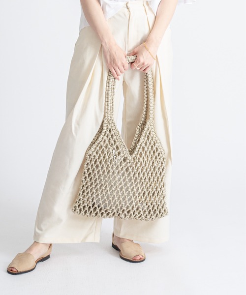 The Bagmati（ザバグマティ）の「【THE BAGMATI/ザ・バグマティー】かごバッグ　メタリックコード（かごバッグ・レディース・シルバー/ホワイトゴールド/ブラック・FREE）」の15枚目の写真