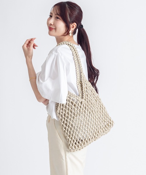 The Bagmati（ザバグマティ）の「【THE BAGMATI/ザ・バグマティー】かごバッグ　メタリックコード（かごバッグ・レディース・シルバー/ホワイトゴールド/ブラック・FREE）」の16枚目の写真