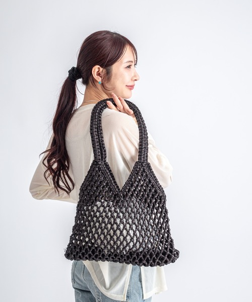 The Bagmati（ザバグマティ）の「【THE BAGMATI/ザ・バグマティー】かごバッグ　メタリックコード（かごバッグ・レディース・シルバー/ホワイトゴールド/ブラック・FREE）」の5枚目の写真