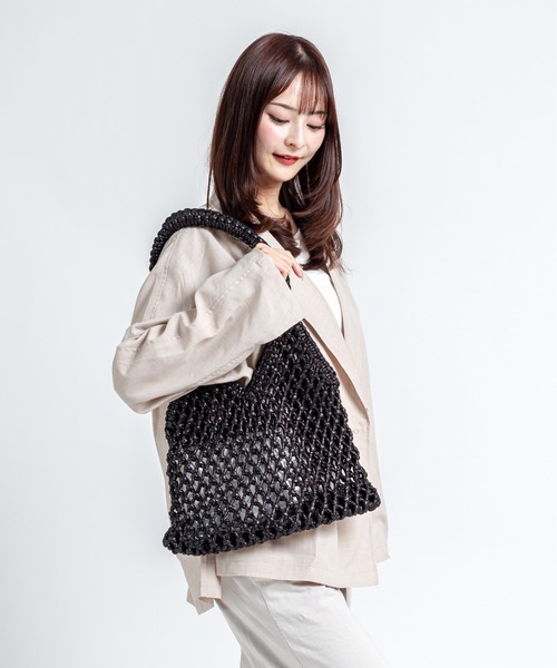 The Bagmati（ザバグマティ）の「【THE BAGMATI/ザ・バグマティー】かごバッグ　メタリックコード（かごバッグ・レディース・シルバー/ホワイトゴールド/ブラック・FREE）」の8枚目の写真