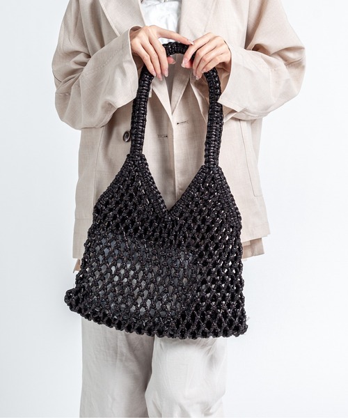 The Bagmati（ザバグマティ）の「【THE BAGMATI/ザ・バグマティー】かごバッグ　メタリックコード（かごバッグ・レディース・シルバー/ホワイトゴールド/ブラック・FREE）」の11枚目の写真