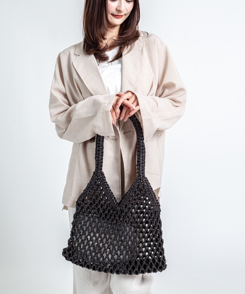 The Bagmati（ザバグマティ）の「【THE BAGMATI/ザ・バグマティー】かごバッグ　メタリックコード（かごバッグ・レディース・シルバー/ホワイトゴールド/ブラック・FREE）」の10枚目の写真