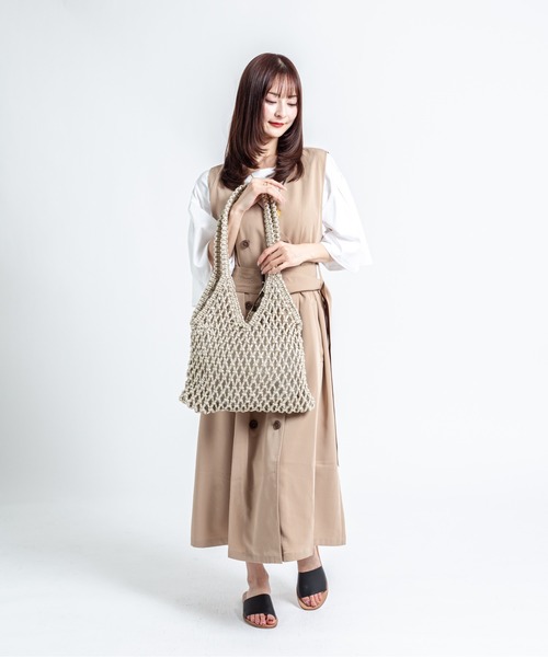 The Bagmati（ザバグマティ）の「【THE BAGMATI/ザ・バグマティー】かごバッグ　メタリックコード（かごバッグ・レディース・シルバー/ホワイトゴールド/ブラック・FREE）」の22枚目の写真