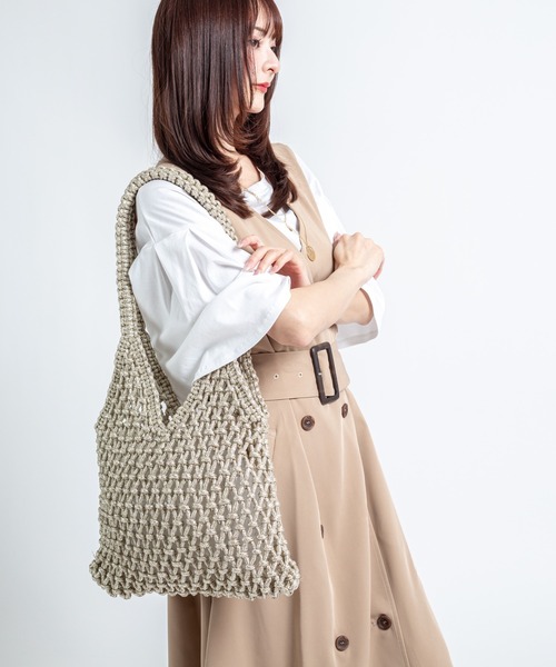 The Bagmati（ザバグマティ）の「【THE BAGMATI/ザ・バグマティー】かごバッグ　メタリックコード（かごバッグ・レディース・シルバー/ホワイトゴールド/ブラック・FREE）」の19枚目の写真