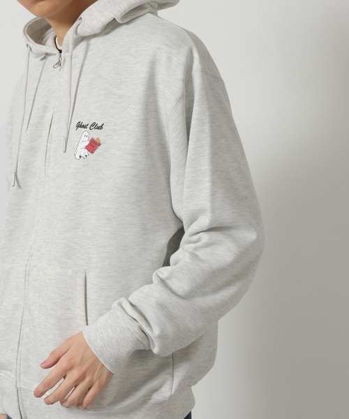 LAKOLE（ラコレ）の「オバケ裏毛ZIPパーカー / 633256（パーカー・メンズ・ホワイト/ネイビー/ブラック・MEDIUM/LARGE）」の6枚目の写真