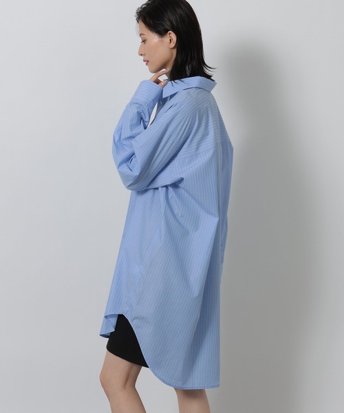 LAKOLE（ラコレ）の「オーバーチュニックシャツ / 642768（シャツ/ブラウス・レディース・サックスブルー/ホワイト系その他/ブルー系その他・FREE）」の11枚目の写真