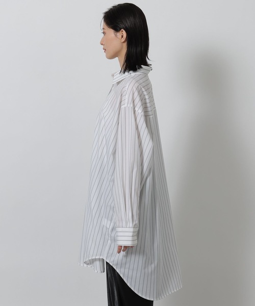 LAKOLE（ラコレ）の「オーバーチュニックシャツ / 642768（シャツ/ブラウス・レディース・サックスブルー/ホワイト系その他/ブルー系その他・FREE）」の14枚目の写真