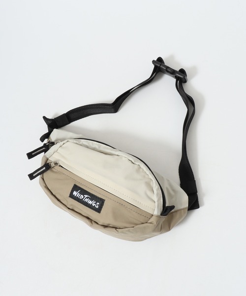 WILD THINGS(ワイルドシングス)の「WILD THINGS / ワイルドシングス ナイロン 2WAY ウエストバッグ ボディバッグ(ボディバッグ/ウエストポーチ・メンズ・ブラック/ターコイズブルー/ベージュ・FREE)」の5枚目の写真