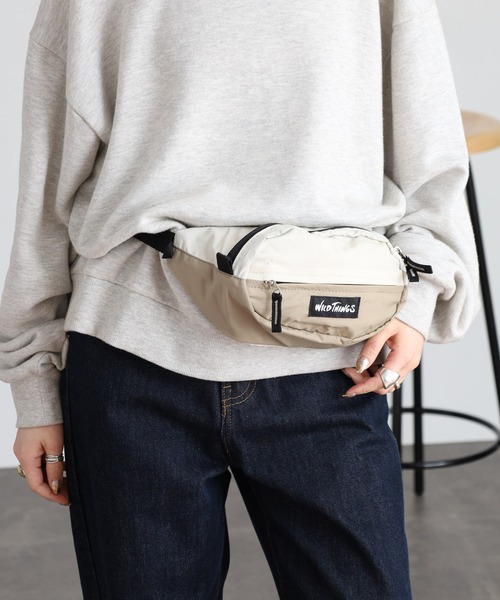 WILD THINGS(ワイルドシングス)の「WILD THINGS / ワイルドシングス ナイロン 2WAY ウエストバッグ ボディバッグ(ボディバッグ/ウエストポーチ・メンズ・ブラック/ターコイズブルー/ベージュ・FREE)」の20枚目の写真
