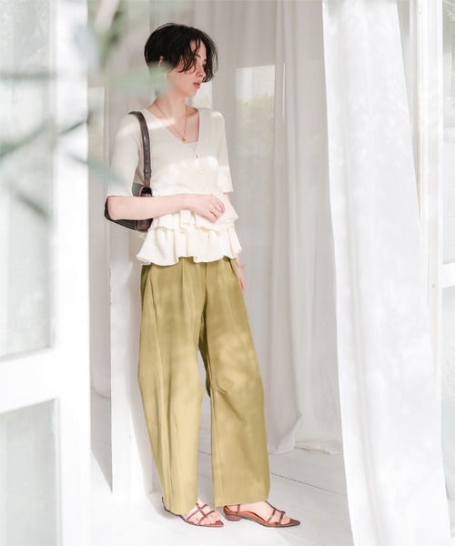 titivate（ティティベイト）の「カーブシルエットスラックスパンツ（その他パンツ・レディース・グレー/ベージュ/ブラック/アイボリー・SP/L/M/S）」の10枚目の写真