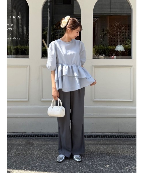 titivate(ティティベイト)の「カーブシルエットスラックスパンツ(その他パンツ・レディース・グレー/ベージュ/ブラック/アイボリー・SP/L/M/S)」の12枚目の写真