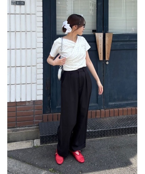 titivate(ティティベイト)の「カーブシルエットスラックスパンツ(その他パンツ・レディース・グレー/ベージュ/ブラック/アイボリー・SP/L/M/S)」の8枚目の写真