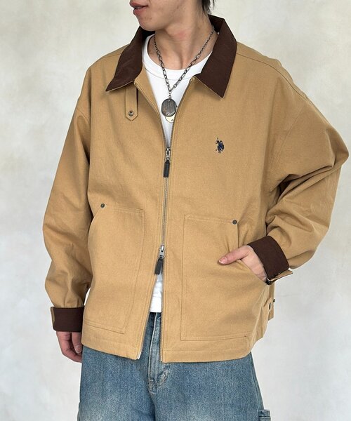 CPCM（シーピーシーエム）の「【U.S. POLO ASSN.】ワークジャケット（ブルゾン・メンズ・アイボリー/ブラック/ネイビー/キャメル・MEDIUM/LARGE）」の4枚目の写真