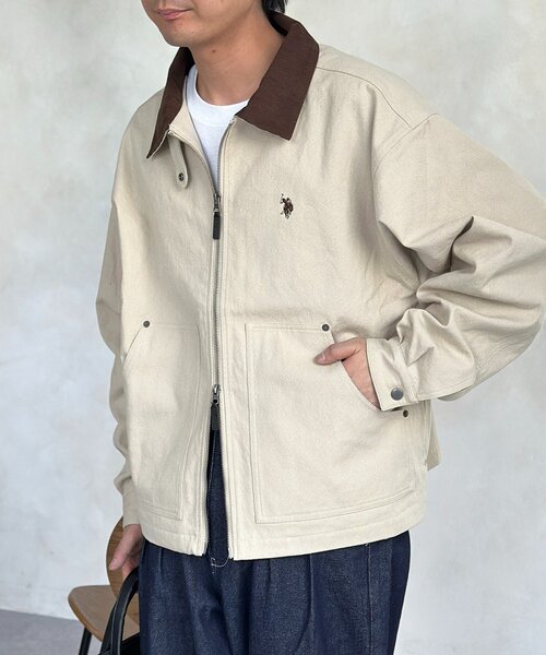 CPCM（シーピーシーエム）の「【U.S. POLO ASSN.】ワークジャケット（ブルゾン・メンズ・アイボリー/ブラック/ネイビー/キャメル・MEDIUM/LARGE）」の6枚目の写真
