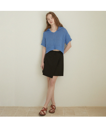 LARGO（ラルゴ）の「Polo collar sweater (blue)（ニット/セーター）」