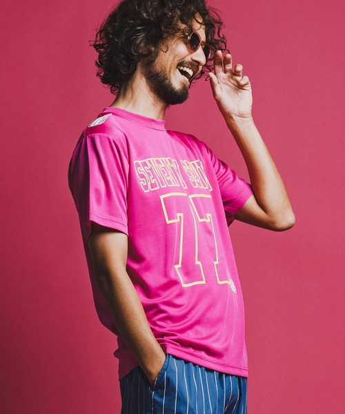 seventy seven(セブンティセブン)の「mt10176-light onz S-S dry t-shirt (77number) Tシャツ(7726S210)(Tシャツ/カットソー・メンズ・ホワイト/ブラック/ピンク系その他・XL/L/M/S)」の6枚目の写真