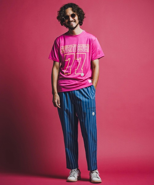 seventy seven(セブンティセブン)の「mt10176-light onz S-S dry t-shirt (77number) Tシャツ(7726S210)(Tシャツ/カットソー・メンズ・ホワイト/ブラック/ピンク系その他・XL/L/M/S)」の7枚目の写真