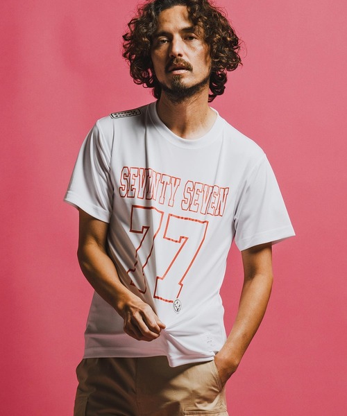 seventy seven(セブンティセブン)の「mt10176-light onz S-S dry t-shirt (77number) Tシャツ(7726S210)(Tシャツ/カットソー・メンズ・ホワイト/ブラック/ピンク系その他・XL/L/M/S)」の10枚目の写真
