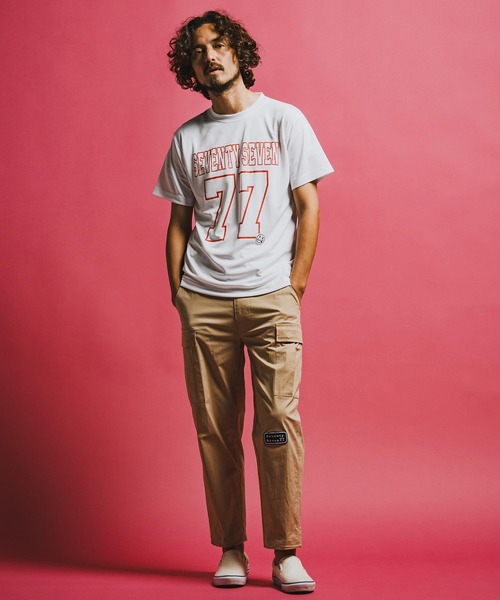 seventy seven(セブンティセブン)の「mt10176-light onz S-S dry t-shirt (77number) Tシャツ(7726S210)(Tシャツ/カットソー・メンズ・ホワイト/ブラック/ピンク系その他・XL/L/M/S)」の13枚目の写真