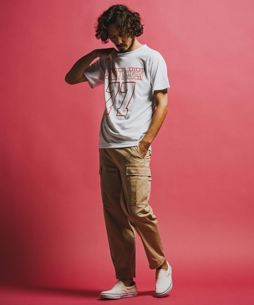 seventy seven(セブンティセブン)の「mt10176-light onz S-S dry t-shirt (77number) Tシャツ(7726S210)(Tシャツ/カットソー・メンズ・ホワイト/ブラック/ピンク系その他・XL/L/M/S)」の14枚目の写真