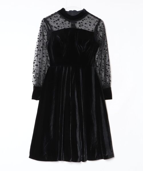 FREE STYLISTS(フリー スタイリスト)の「YUGA_YGMC Sheer dot velvet dress(ドレス・レディース・ブラック・M/S/XL/L)」の17枚目の写真