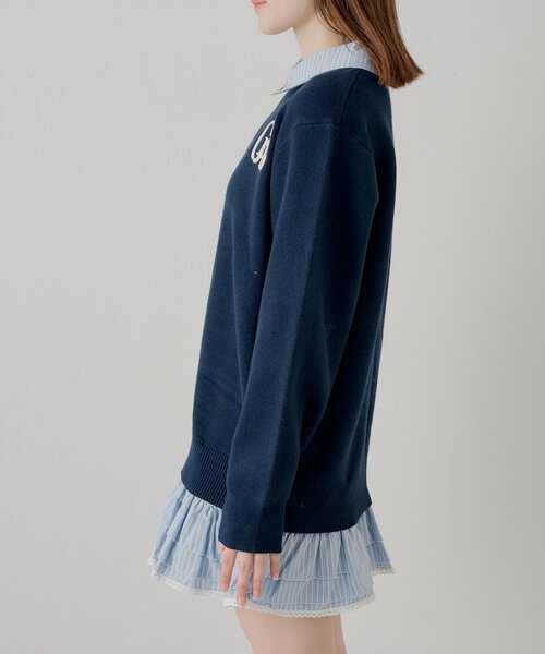 Chico（チコ）の「【マルチway】シャツレイヤードニットワンピース（ワンピース・レディース・グレー系その他2/ネイビー/ベージュ/アイボリー・FREE）」の11枚目の写真