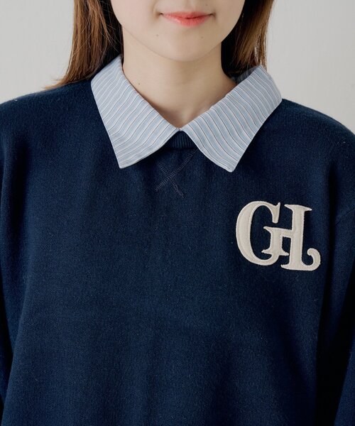 Chico（チコ）の「【マルチway】シャツレイヤードニットワンピース（ワンピース・レディース・グレー系その他2/ネイビー/ベージュ/アイボリー・FREE）」の13枚目の写真