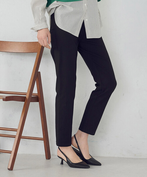 COMME CA MODELS(コムサモデルズ)の「【美しいベーシックパンツ】ハイテンションパンツ(その他パンツ・レディース・ブラック/チャコール/ベージュ/グリーン・XX-SMALL/X-SMALL/SMALL/MEDIUM/LARGE/X-LARGE/XX-LARGE)」の8枚目の写真