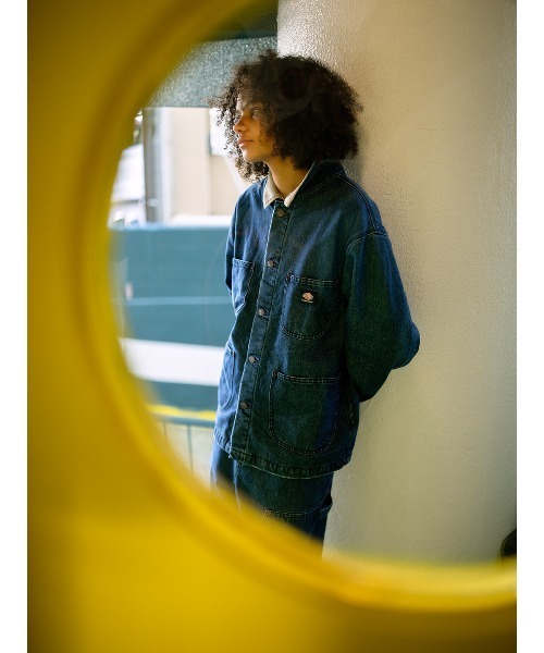 thisisneverthat（ディスイズネバーザット）の「【日本限定】TNT DICKIES Denim Chore Jacket（デニムジャケット・メンズ・インディゴブルー/アイボリー・S/M/L/XL）」の12枚目の写真