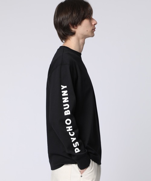 Psycho Bunny(サイコバニー)の「3BUNNYアームロゴ ロングスリーブTシャツ(Tシャツ/カットソー・メンズ・ライトグレー/ブラック・SMALL/MEDIUM/LARGE/X-LARGE)」の3枚目の写真