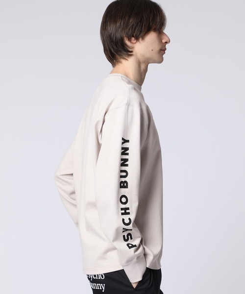 Psycho Bunny(サイコバニー)の「3BUNNYアームロゴ ロングスリーブTシャツ(Tシャツ/カットソー・メンズ・ライトグレー/ブラック・SMALL/MEDIUM/LARGE/X-LARGE)」の7枚目の写真