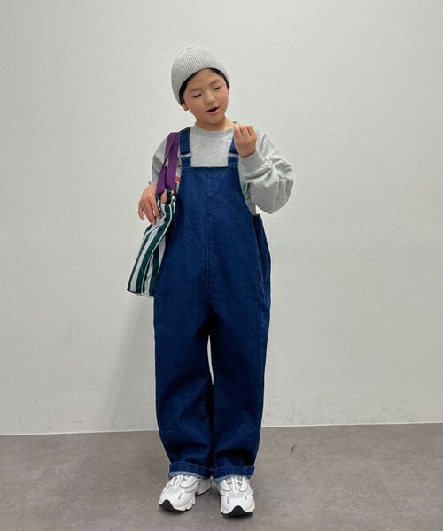 CIAOPANIC TYPY(チャオパニックティピー)の「《WEB限定》【KIDS】(ユニセックス)デニムサロペット(ジュニアサイズあり)(サロペット/オーバーオール・キッズ・ネイビー/サックスブルー・150/130/110)」の20枚目の写真