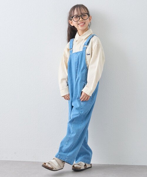 CIAOPANIC TYPY(チャオパニックティピー)の「《WEB限定》【KIDS】(ユニセックス)デニムサロペット(ジュニアサイズあり)(サロペット/オーバーオール・キッズ・ネイビー/サックスブルー・150/130/110)」の17枚目の写真