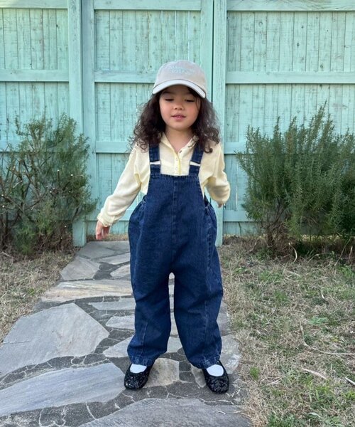 CIAOPANIC TYPY(チャオパニックティピー)の「《WEB限定》【KIDS】(ユニセックス)デニムサロペット(ジュニアサイズあり)(サロペット/オーバーオール・キッズ・ネイビー/サックスブルー・150/130/110)」の15枚目の写真