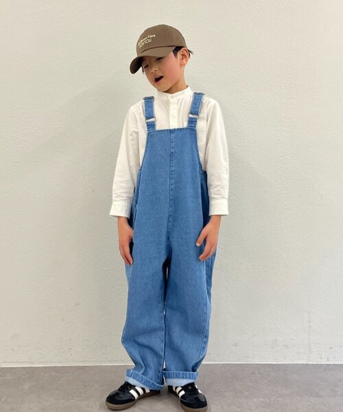 CIAOPANIC TYPY(チャオパニックティピー)の「《WEB限定》【KIDS】(ユニセックス)デニムサロペット(ジュニアサイズあり)(サロペット/オーバーオール・キッズ・ネイビー/サックスブルー・150/130/110)」の13枚目の写真