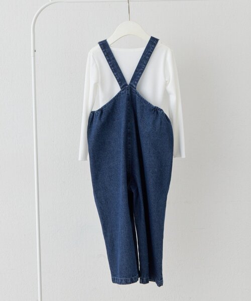 CIAOPANIC TYPY(チャオパニックティピー)の「《WEB限定》【KIDS】(ユニセックス)デニムサロペット(ジュニアサイズあり)(サロペット/オーバーオール・キッズ・ネイビー/サックスブルー・150/130/110)」の11枚目の写真