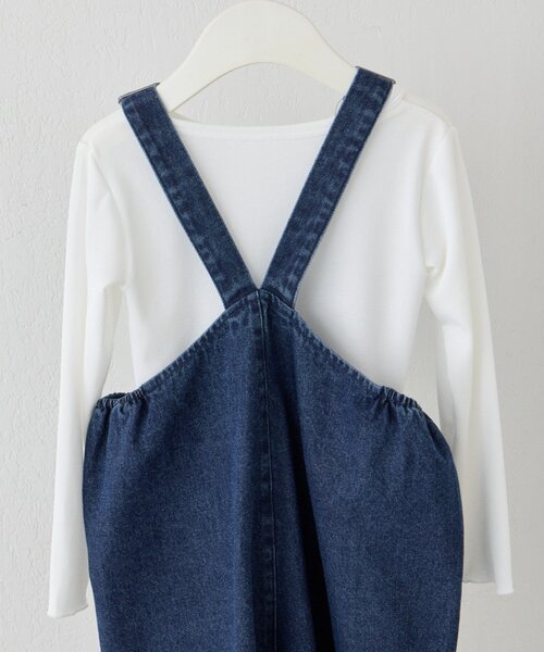 CIAOPANIC TYPY(チャオパニックティピー)の「《WEB限定》【KIDS】(ユニセックス)デニムサロペット(ジュニアサイズあり)(サロペット/オーバーオール・キッズ・ネイビー/サックスブルー・150/130/110)」の10枚目の写真