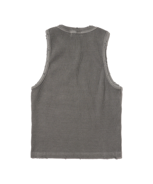 CARGOBROS FOR WOMAN(カーゴブロスフォーウィメン)の「ヴィンテージピグメントスリーブレストップ(グレー)(Tシャツ/カットソー・レディース・その他・FREE)」の2枚目の写真