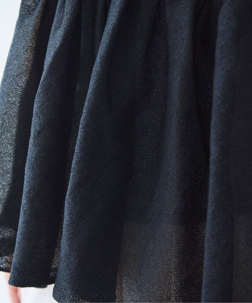 yuni（ユニ　）の「12G和紙/Polyester tiered knit vest（ベスト・レディース・ブラック/グレー/アイボリー・FREE）」の19枚目の写真