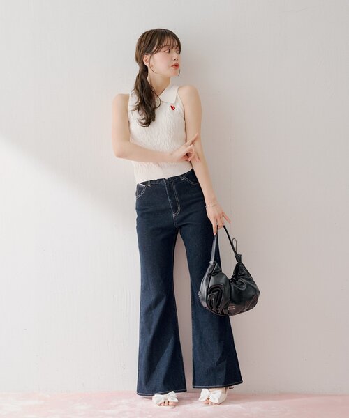 未使用 chico レースデザインフレアデニム S レースデザインフレアデニム（デニムパンツ）｜Chico（チコ）の