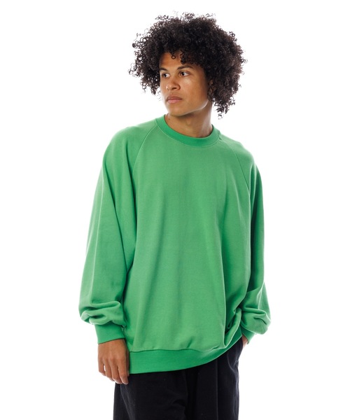 Sandinista(サンディニスタ)の「Raglan Sweatshirt / 裏毛ラグラントレーナー(スウェット・メンズ・イエロー/グリーン/グレー/ブルー・SMALL/MEDIUM/LARGE)」の2枚目の写真