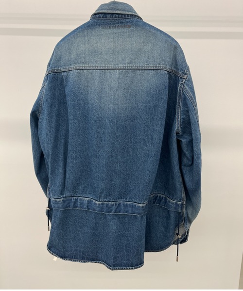 Tamme（タム）の「Tamme DENIM TRUCKER SHIRT (26S0347)（シャツ/ブラウス・メンズ・インディゴブルー/ブラック・1）」の4枚目の写真