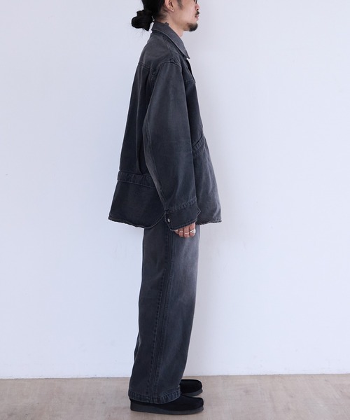 Tamme（タム）の「Tamme DENIM TRUCKER SHIRT (26S0347)（シャツ/ブラウス・メンズ・インディゴブルー/ブラック・1）」の15枚目の写真